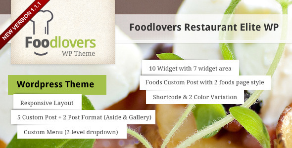 Foodlovers Restaurant Elite WP - Restaurants & Cafes Entertainment