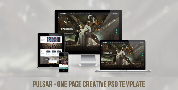Pulsar - One Page Creative PSD Template - Creative PSD Templates