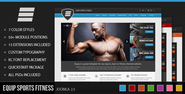 Equip Joomla Sports and Fitness Theme - Health & Beauty Retail