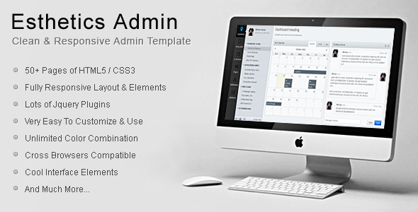 Esthetics Admin-Clean & Responsive Admin Template - Admin Templates Site Templates