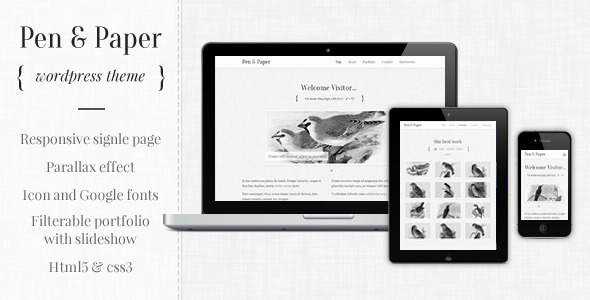 Pen and Paper - Responsive WordPress Theme - Portfolio Creative