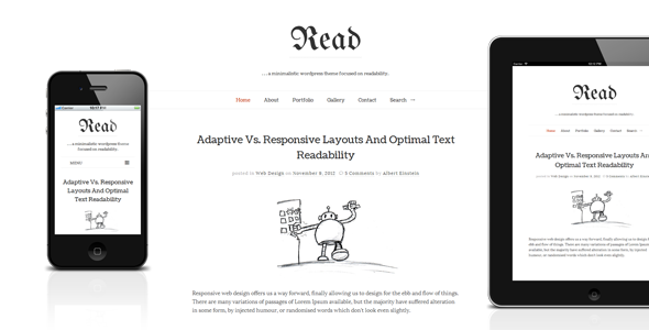 Read - Responsive HTML5 Minimalist Template - Creative Site Templates