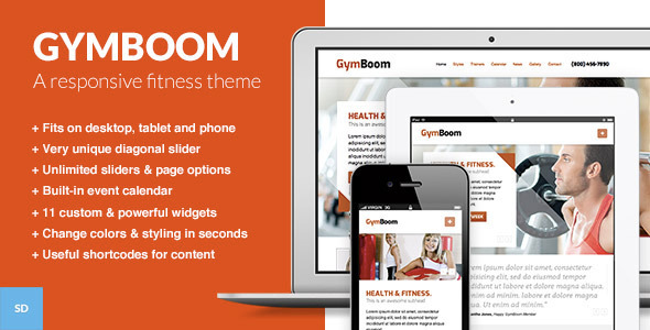 GymBoom - A Responsive Fitness Gym WordPress Theme