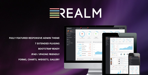 The Realm - Clean & Modern Admin Template - Admin Templates Site Templates