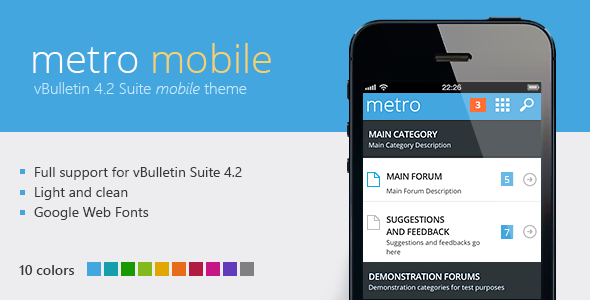 Metro Mobile - A Mobile Theme for vBulletin 4.2 - vBulletin Forums
