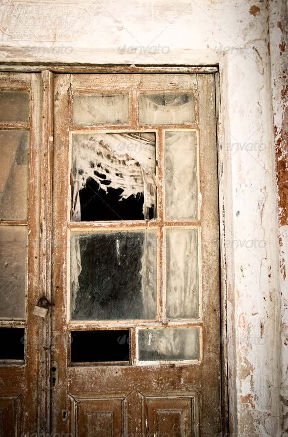 Rotten Door, taken in Naxos, Greece. with some Vignette