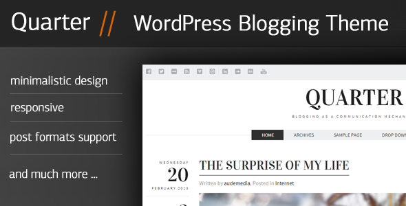 Quarter - Responsive WordPress Blogging Theme - Personal Blog / Magazine