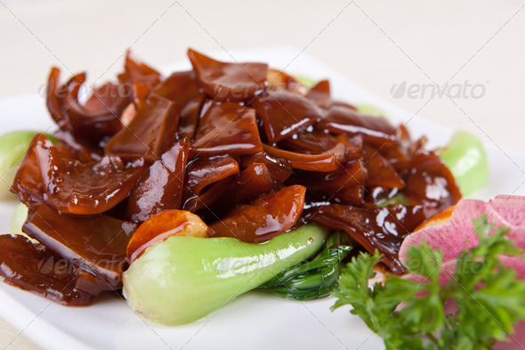 vegetable fried pig stomach