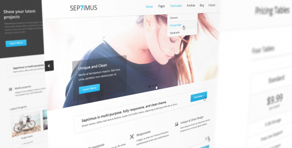 Septimus Responsive Site Template - Portfolio Creative
