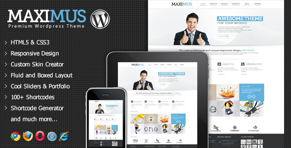 Maximus - Responsive Multi-Purpose Wordpress Theme - Corporate WordPress