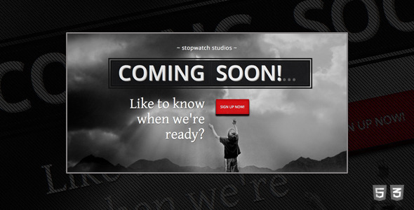 StopWatch - Coming Soon Html5 Template - Under Construction Specialty Pages