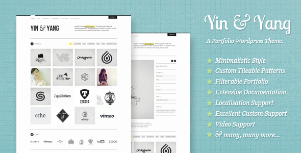 Yin & Yang: Clear and Slick WP Portfolio Theme - Portfolio Creative