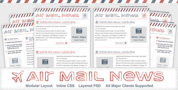 Air Mail News - Newsletter Email Template - Newsletters Email Templates