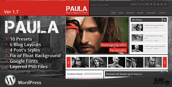 Paula - Blog & Magazine Wordpress Theme - Blog / Magazine WordPress