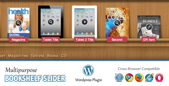 Multipurpose Bookshelf Slider - Wordpress Plugin - CodeCanyon Item for Sale