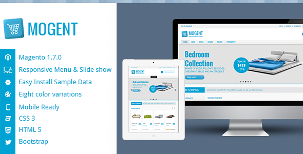 Mogent: Mobile ready Magento template - Shopping Magento