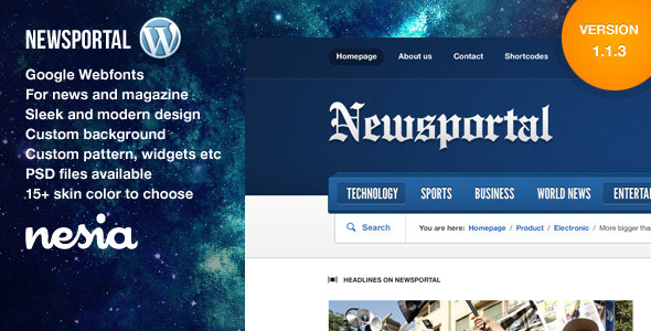 Newsportal - Responsive News and Magazine Theme - Blog / Magazine WordPress