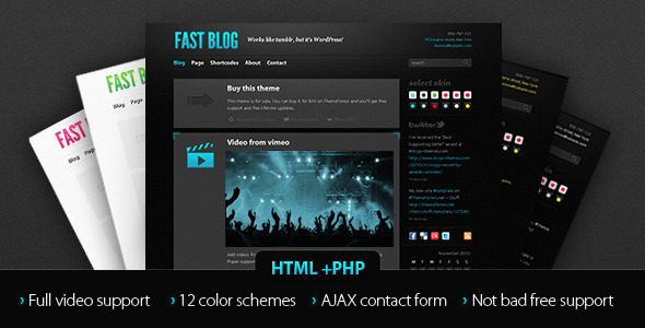 Fast Blog template - Personal Site Templates