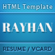 Rayhan - HTML Resume Template CV Vcard - ThemeForest Item for Sale