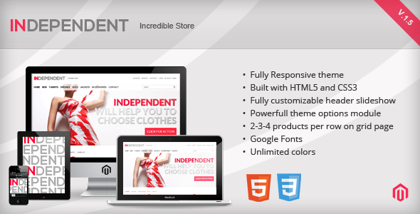 Independent - Responsive Magento Theme - Magento eCommerce