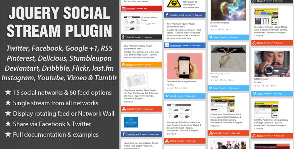 jQuery Social Stream - CodeCanyon Item for Sale