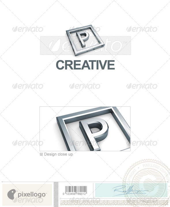 P Logo 3D295P GraphicRiver Item for Sale letter p tattoo designs