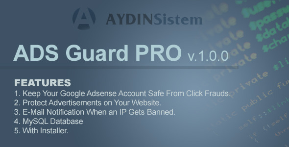 ADS Guard PRO with Database and jQuery Plugin - CodeCanyon Item for Sale