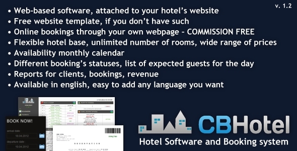 Hotel Software and Booking system - CodeCanyon Item for Sale