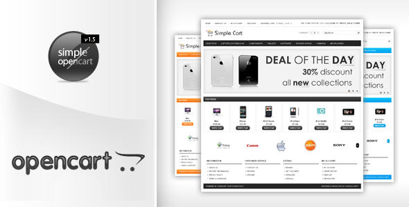 Simplecart Opencart Template in 12 Styles