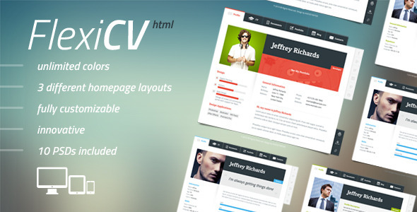 FlexiCV - Responsive vCard Template (Multipurpose) (Virtual Business Card)