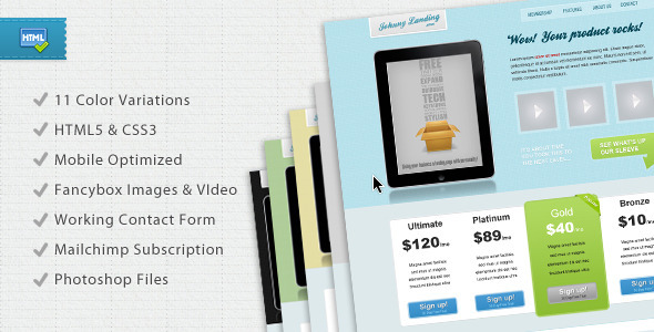 The Johnny Landing Page - Creative Landing Pages