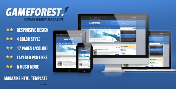 GameForest - Online Magazine HTML Template (Creative)