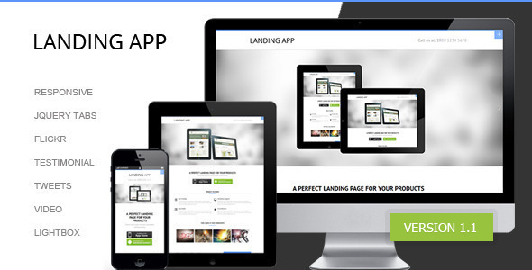 LandingApp responsive landing page - Landing Pages Marketing