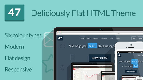  47 - Deliciously Flat HTML Theme (Creative)