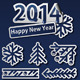 New Year 2014 Symbols Set