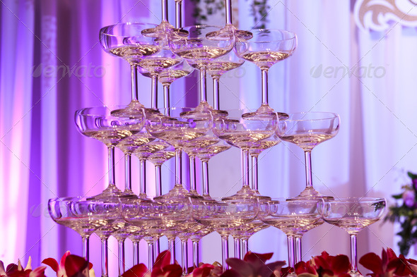 Champagne Glass Wedding Party