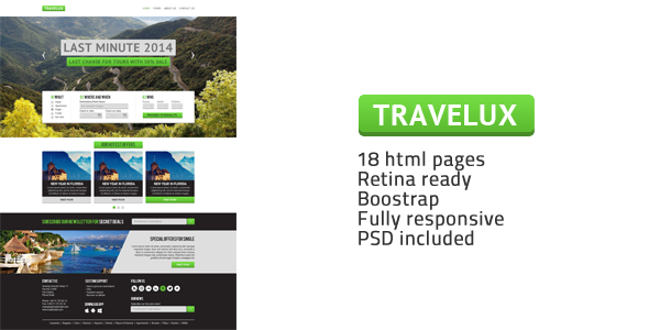 Travelux - Template for Travel or Hotel Business - Travel Retail