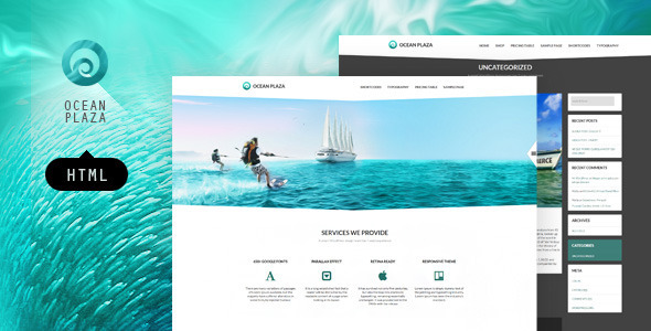 OceanPlaza HTML layout - Corporate Site Templates