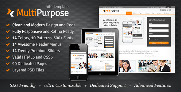 MultiPurpose - Responsive HTML5 Website Template - Corporate Site Templates
