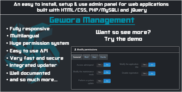 Gewora Management - Ultimate admin panel - CodeCanyon Item for Sale