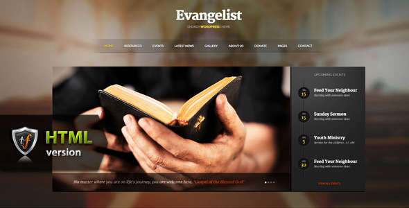 Evangelist - Church HTML Theme - Churches Nonprofit