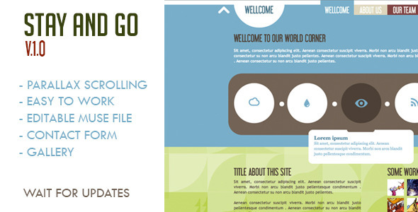 Stay and Go Muse Template - Landing Muse Templates