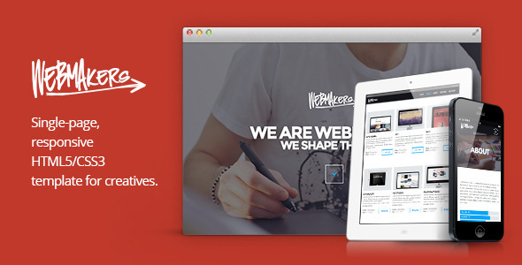 Webmakers - Single Page HTML/CSS Template - Portfolio Creative