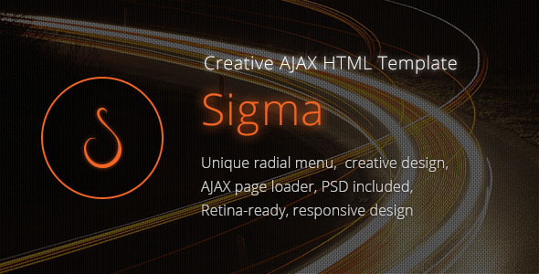 Sigma: Creative AJAX HTML Template - Virtual Business Card Personal