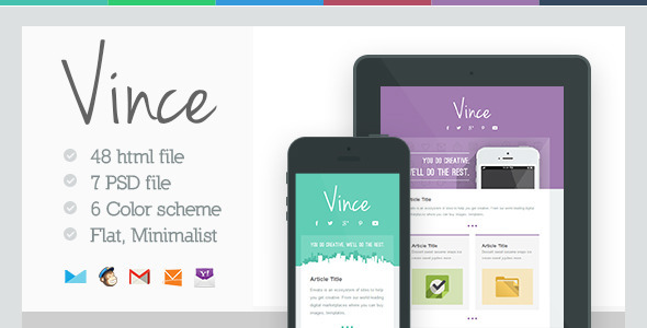 Vince - Responsive Email Template - Newsletters Email Templates