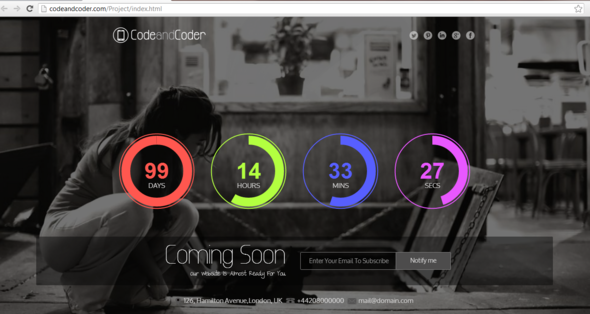 Vivid-Responsive Coming Soon Template - Under Construction Specialty Pages