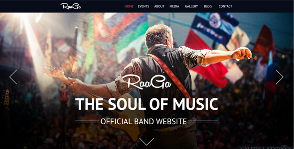 Raaga - Responsive Parallax Template for Bands - Music and Bands Entertainment