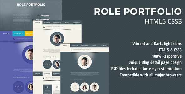 Role - One Page Portfolio - Creative Site Templates