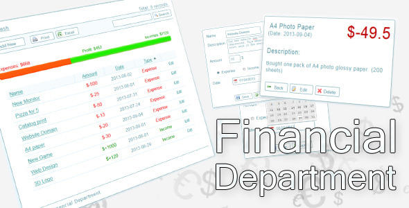 Financial Department - CodeCanyon Item for Sale