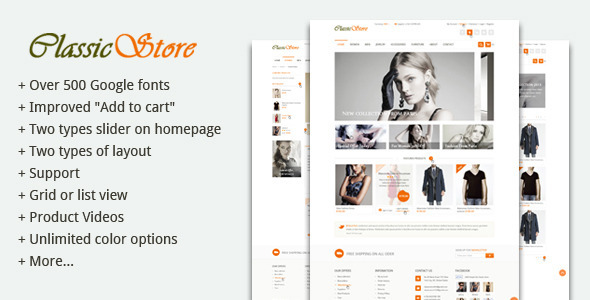 01 Preview.  large preview Download  ClassicStore   Powerfull Prestashop theme